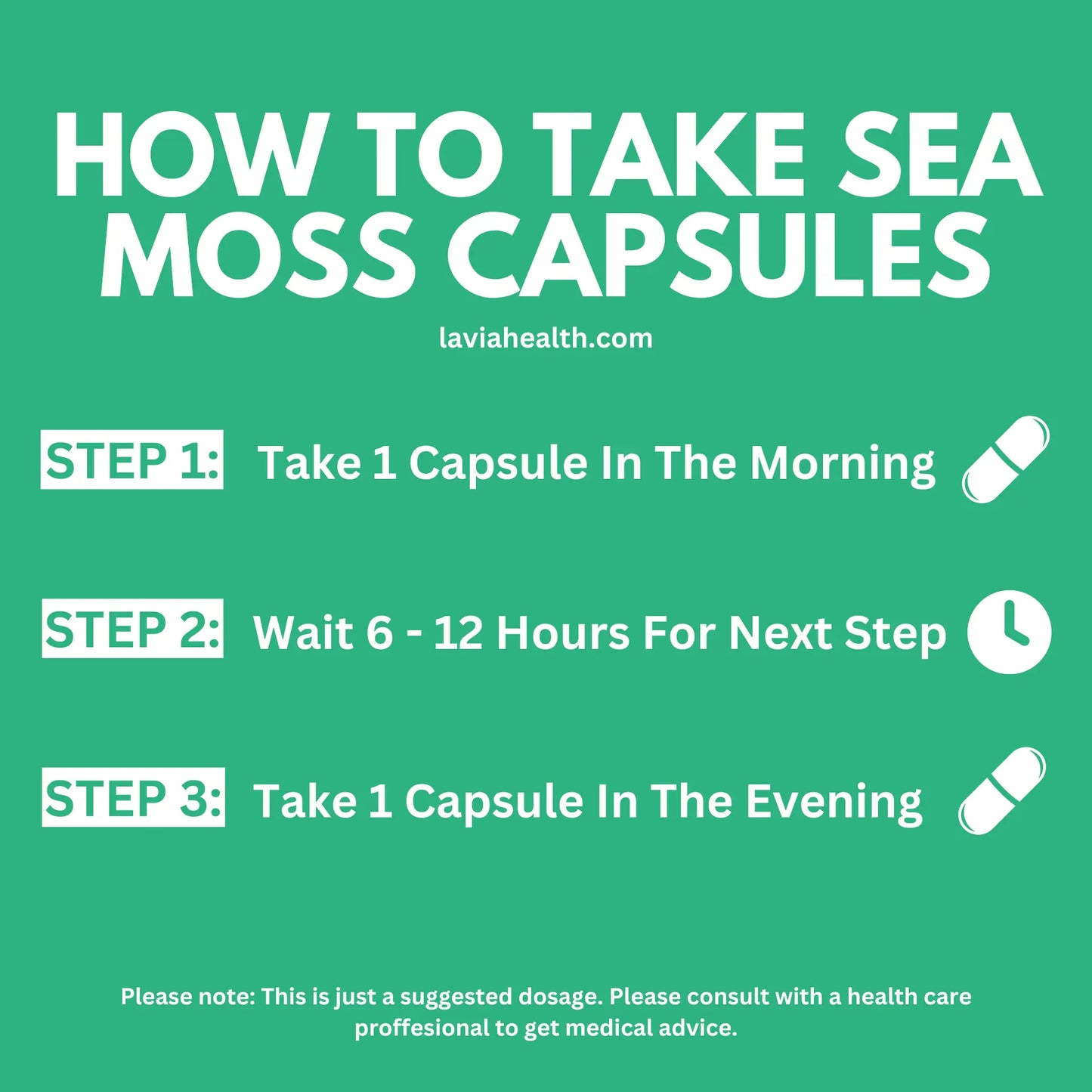 Organic Wildcrafted Sea Moss Organic Sea Moss Capsules Lavia Health  Lavia Health