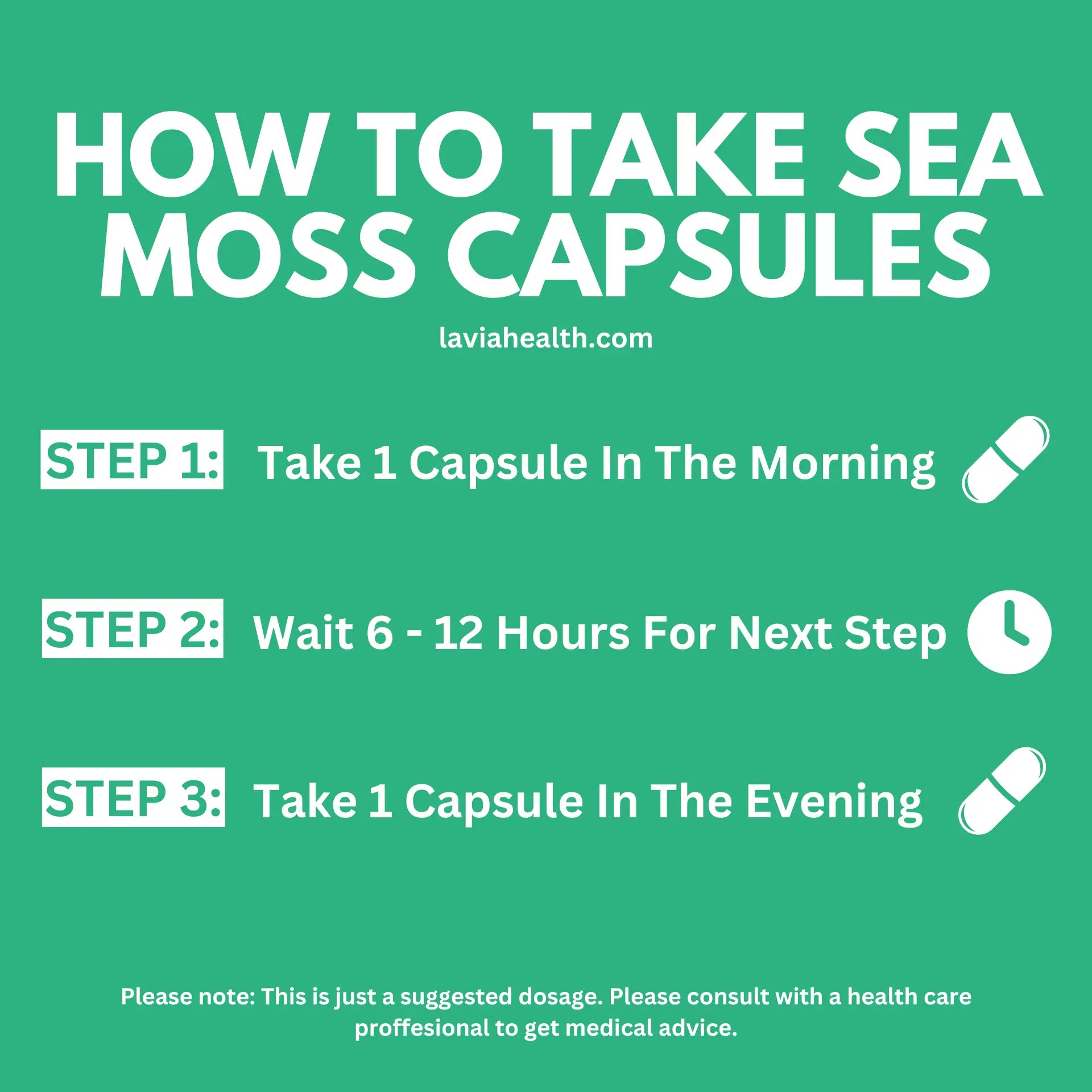 Organic Wildcrafted Sea Moss Organic Sea Moss Capsules Lavia Health  Lavia Health